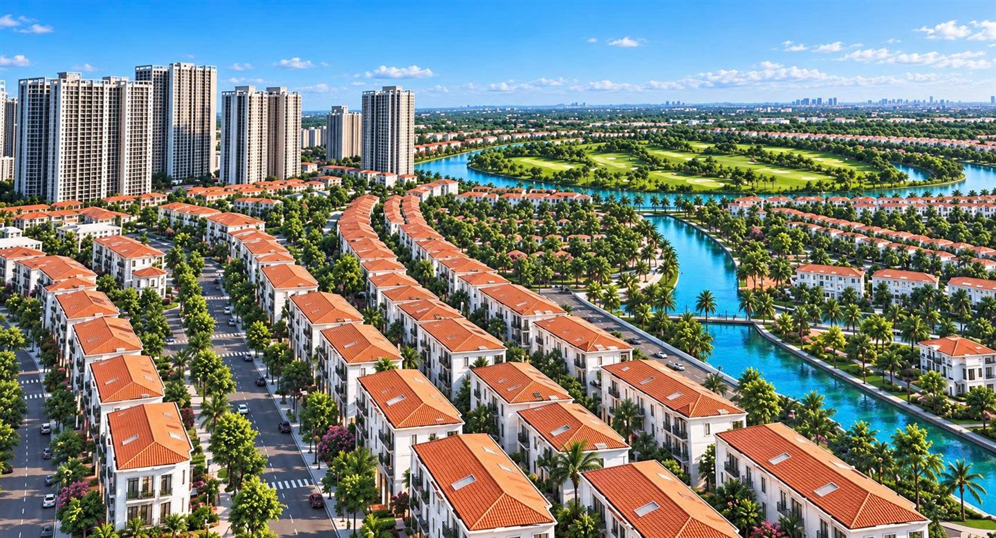 Phối cảnh dãy nhà liền kề Vinhomes King Park
